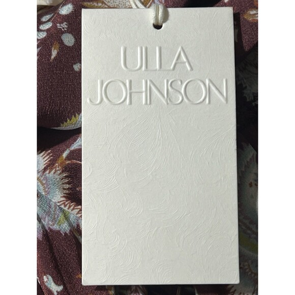 Ulla Johnson Elise Top Woman's 00 Heliotrope Silk Puff Sleeve Blouse Ruched - Picture 7 of 10